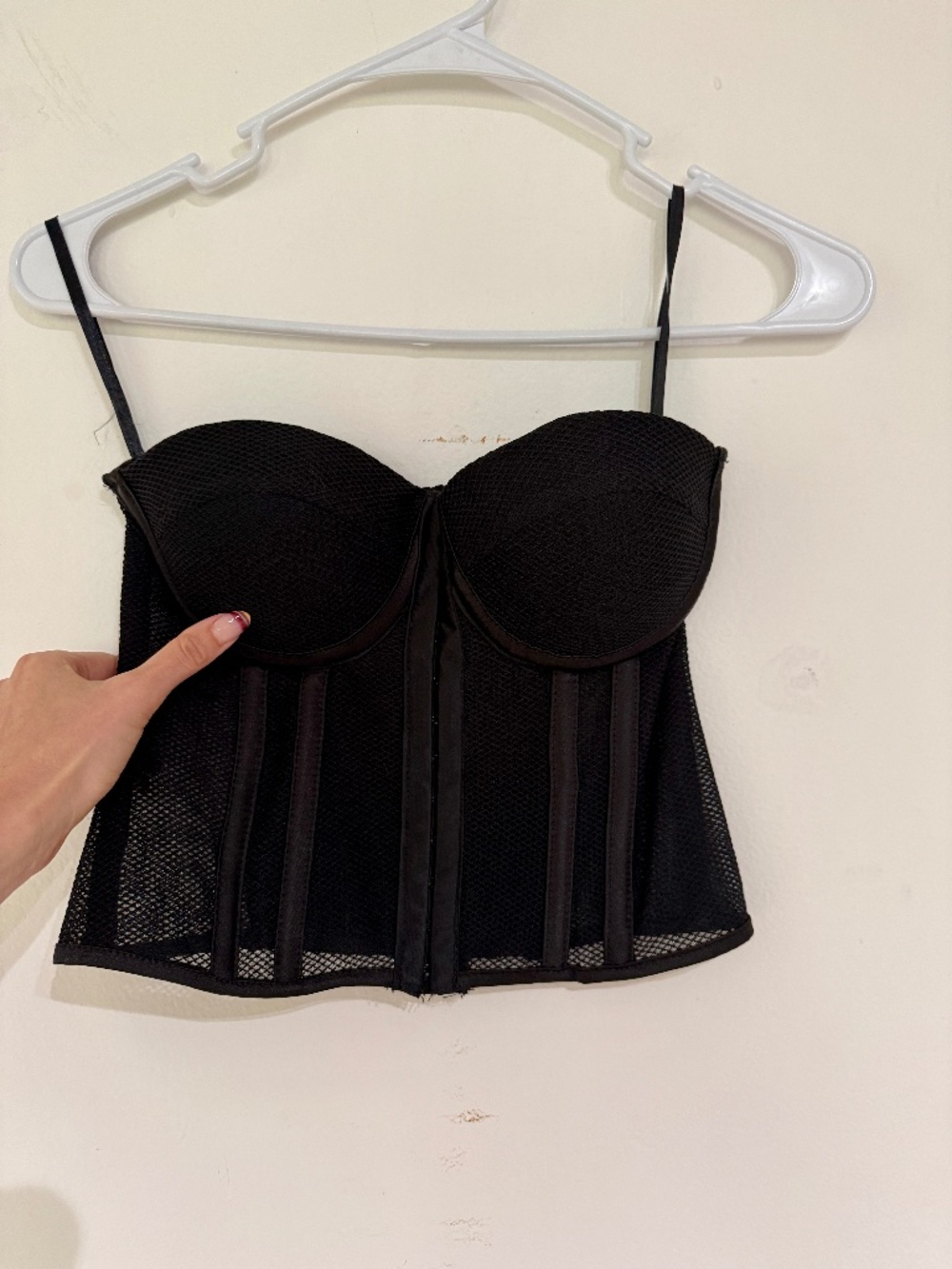 By the Way XS Black Mesh Corset